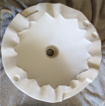 HEINZ-Gießform – gebraucht – Sonnenblumen-Schale – 25 cm Ø  - 7 cm tief - nicht mehr im Handel – noch  gute Gießform – geklebt