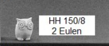 Gießform – neu – Eulen im 2er-Set – je 8 cm hoch – Made in Germany