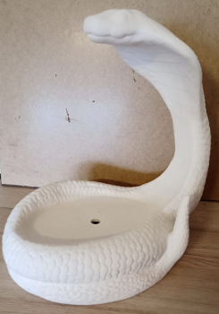 Große Kobra – 30 cm hoch – 26 cm breit – für elektrische Beleuchtung – Schrühware