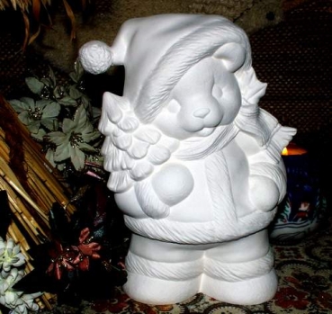 Bear Claus – Weihnachtsteddy – 22,5 cm hoch – Schrühware