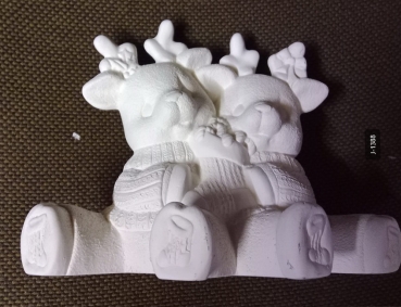 ClayMagic-Gießform - neu – Rentier–Cuddles – 16 x 12 cm - USA