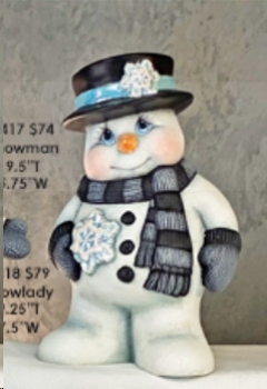 Snowman – Schneemann – 25 cm hoch – Schrühware