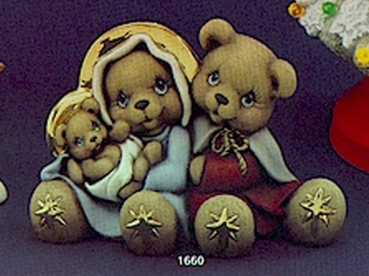 Teddybären – Cuddle Bears – Heilige Familie – 24 x 15,5 cm – Schrühware