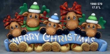 ClayMagic-Gießform - neu – Merry Christmas Moose – 44,5 cm breit – USA