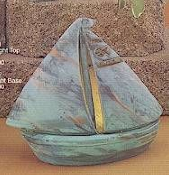ClayMagic-Gießformen (2) – neu – Segelboot-Windlicht mit Basis – 22,5 cm hoch  - USA