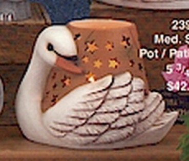ClayMagic – Gießform - neu – Windlicht / Pflanztopf Schwan – mittel - USA