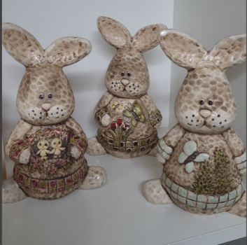 ClayMagic-Gießform - neu – Hase mit Tulpen – 18 x 12 cm – USA
