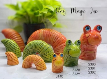ClayMagic-Gießform - neu – Erdwurm - klein – 7,6 cm hoch – 20 cm lang - USA