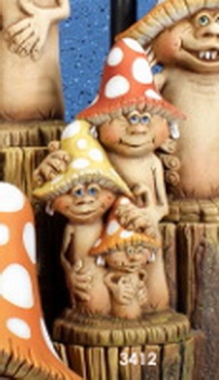 ClayMagic-Giessform – neu – Marsha, Jan & Cindy Mushroom – USA