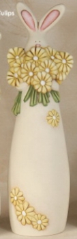 ClayMagic-Gießform - neu – Plain Bunny W/Daisy’s – 32 x 10 cm - USA