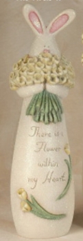 ClayMagic-Gießform - neu – Within My Heart Bunny W/Tulips – 29,5 x 8,9 cm - USA