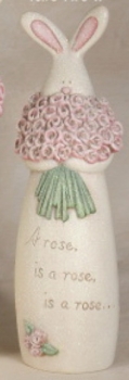 ClayMagic-Gießform - neu – A Rose Is Bunny W/Roses – 27,3 x 7,6 cm - USA