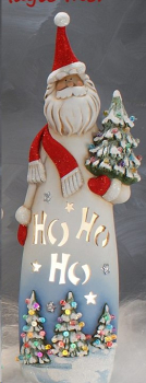 ClayMagic-Gießform - neu – Trees and Stars Santa – Santa mit Bäumen und Sternen – 37,5 x 12 cm - USA