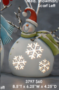 ClayMagic-Gießform - neu – Med. Snowman/Plain Scarf Left – mittlerer Schneemann – Schal links – blank – 21,6 x 15,9 cm - USA