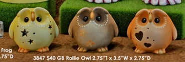 ClayMagic-Gießform – neu – GB Rollie Owl - 3 in der Form – 7 x 8,9 x 7 cm – USA