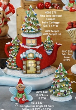 ClayMagic-Gießform - neu – Pine Tree Retreat Teapot Fairy Cottage – Teekannen – Elfenhaus – ohne Deckel – 26,7 cm hoch – 22,9 cm breit – 14,6 cm x  x 10,6 cm Ø – USA