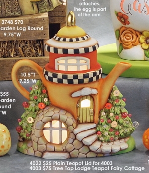 ClayMagic-Gießform - neu – Plain Teapot Lid – Deckel für Teekannen-Elfenhaus J-4003 – 8,3 x 10,2 cm – USA