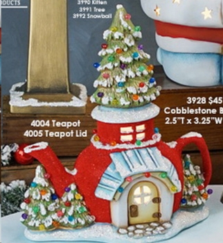 ClayMagic-Gießform - neu – Alpin Cabin Teapot Fairy Cottage – Teekannen – Elfenhaus – ohne Deckel – 26,7 cm hoch – 24,1 cm breit – 14 cm Ø – USA