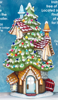 ClayMagic-Gießform - neu – Baumhaus – Grand Spruce Lodge – 38 cm hoch – 23 cm breit  - USA