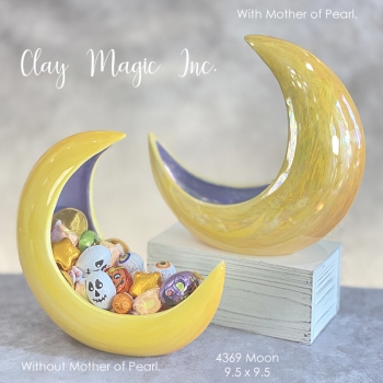 ClayMagic-Gießform - neu – Moon – Mond – Schale – 22,8 x 23,5 cm  – USA