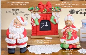 ClayMagic-Gießform - neu – Retro Santa - 14 x 21,5 cm - USA