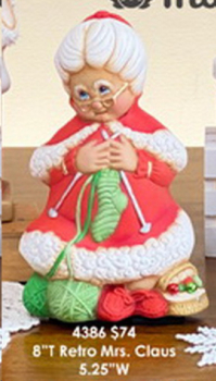 ClayMagic-Gießformen - neu – Retro Santa & Mrs Santa with Fireplace & Acc. bis 24,8 cm hoch - USA