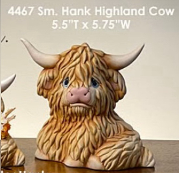 ClayMagic-Gießform - neu – Small Hank Highland Cow – 14 cm hoch – 14,6 cm breit - USA