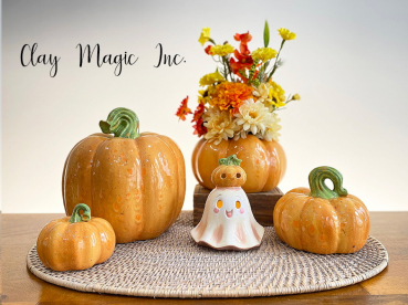 ClayMagic-Gießform - neu – Natural Pumpkin #1 – natürlicher Kürbis - 19 x 19 cm – USA