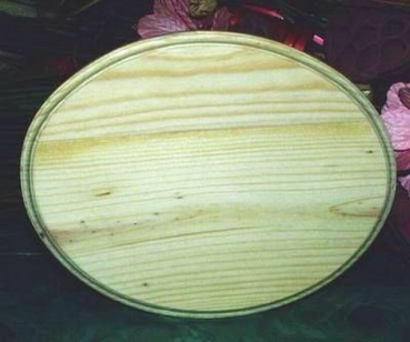 Holztürschild - oval - 22,5 x 17,5 cm - zum Selbstgestalten - Serviettentechnik - Bauernmalerei