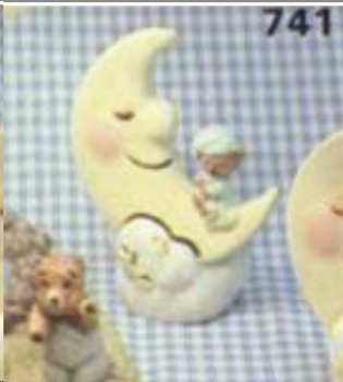 Preview: MacCloud–Gießform – neu – Teddy auf Mond – 22,5 cm hoch