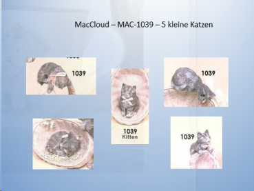 MacCloud-–Gießform – neu – Katzen im 5er-Set – bis ca. 8 cm