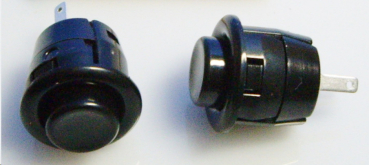 Klingelknopf – Klingeltaster – 20 mm  Ø – 16 mm lang – schwarz - Stückpreis