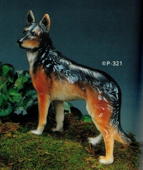 Schäferhund stehend - 24 cm hoch - Schrühware