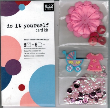 do it yourself card kit von RICO DESIGN – Geburt / Taufe / Baby – statt 6,95 EUR