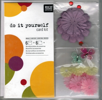 do it yourself card kit von RICO DESIGN – Schmetterling / Blume – statt 6,95 EUR