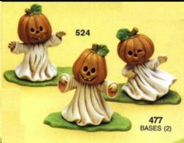 KIMPLE-Gießform - neu – Kürbisgeister im 3er-Set – bis 7,5 x 10 cm - USA