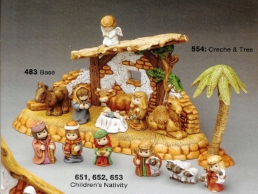 RIVERVIEW-Gießformen - neu – Krippenhaus mit Palme (ohne Basis und Figuren) – 16,5 x 31,5 cm - USA