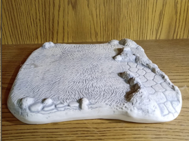 Basis für Kirche, Windmühle, Häuser – 20 x 18 cm – bereits grundiert und zurückgewischt – Schrühware – Sonderangebot