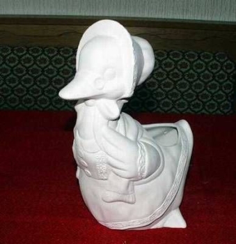 Oma Gans - Kochlöffelhalter – 24 cm hoch – Schrühware