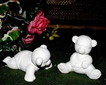 Teddy-Babies in Windeln im 2er-Set – bis 9,6 cm - Schrühware