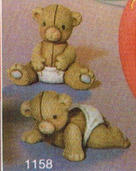 SCIOTO-Gießform – Teddy-Babies in Windeln im 2er-Set – bis 9,6 cm – USA