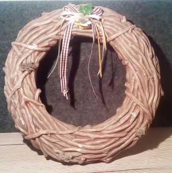 Weidenkranz – 32,5 cm Ø – ohne Dekoration – Schrühware
