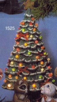Tannenbaum mit Basis zum Beleuchten – 25 cm hoch – Schrühware