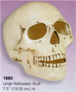 Halloween-Schädel – Totenkopf – 26 x 18 x 19,5 cm – ausgeschnitten zum Beleuchten – Schrühware