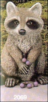 Waschbär – sitzend – 20,5 cm hoch – Schrühware