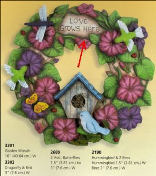 SCIOTO-Gießform - neu – Vogel und Libelle – auch für Gartenkranz FN-S-3301 – je 7,6 cm breit - USA