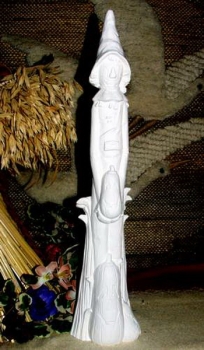 Bleistift-Vogelscheuche – 45 cm hoch – Schrühware