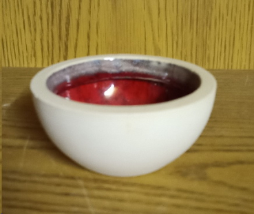 Schälchen – farbige Innenglasur – 4,2 cm hoch – 9 cm Ø - Schrühware – Unikat – Sonderangebot