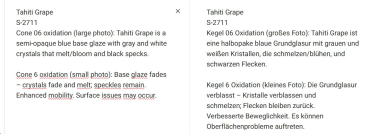 S-2711 – Tahiti Grape – MAYCO Jungle Gems ® – Kristallglasur – NONTOXIC – 1.000 bis 1.045 °C - Cone 06 bis Cone 05 – 16oz = 472 ml