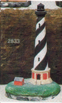 Leuchtturm - Cape Hatteras Lighthouse - 24 cm hoch – ausgeschnitten zum Beleuchten – Schrühware